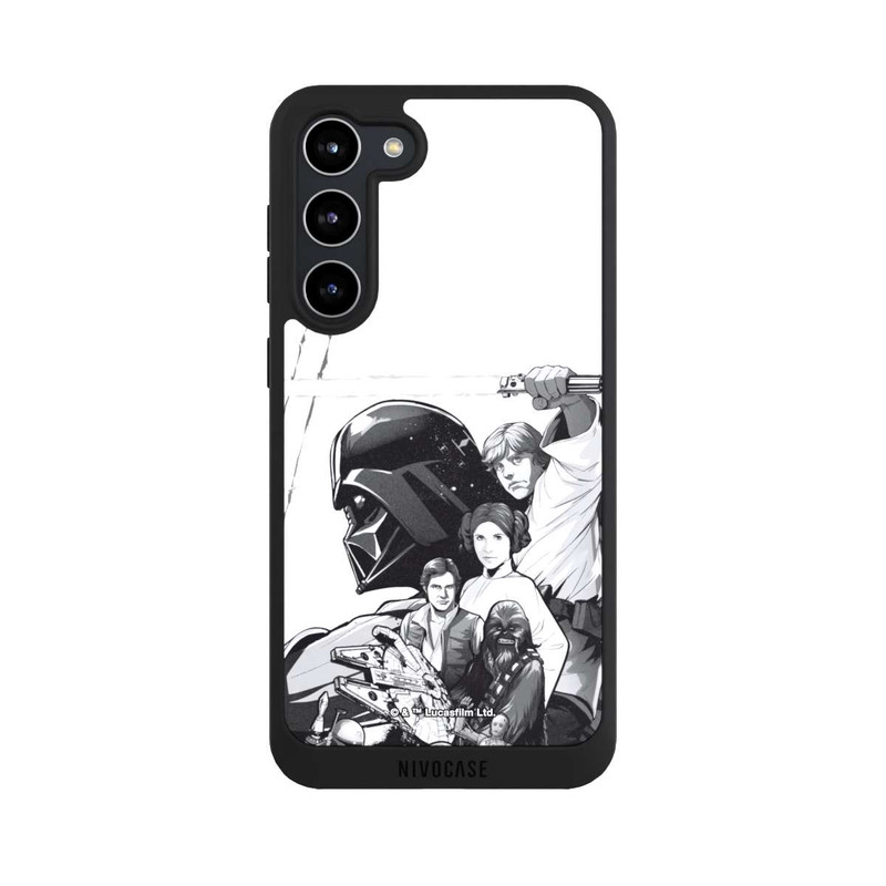 Galaxy S23 + NIVOpure StarWars Charaktere - Schwarz-Weiß