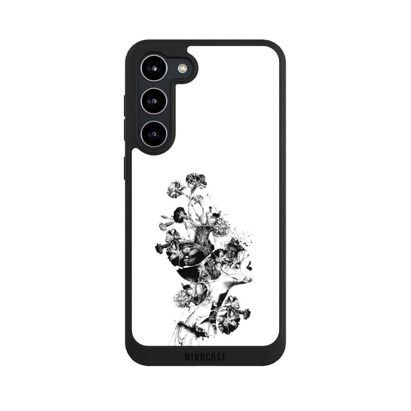 Galaxy S23 + NIVOpure Gebrochen Schwarz/Weiß