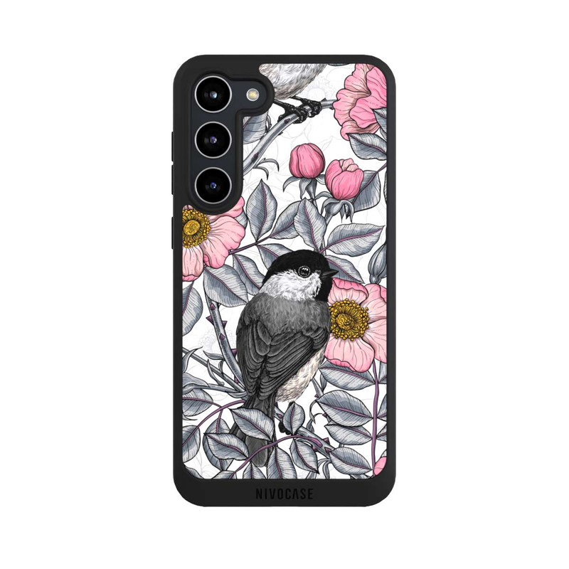 Galaxy S23 + NIVOpure Schwarzkopfmeisen und Wilde Rosen