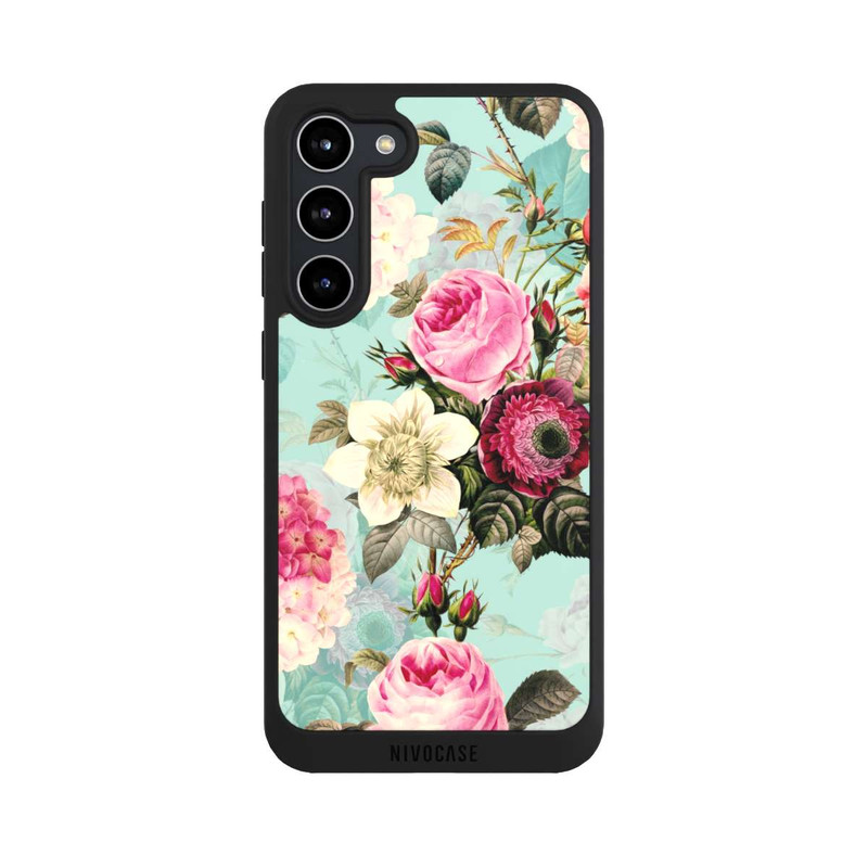 Galaxy S23 + NIVOpure Türkisfarbene Rosentapete