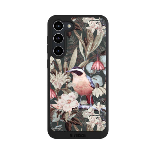 Samsung Galaxy S23+ NIVOpure Orange Bird in Vintage Flower Pattern