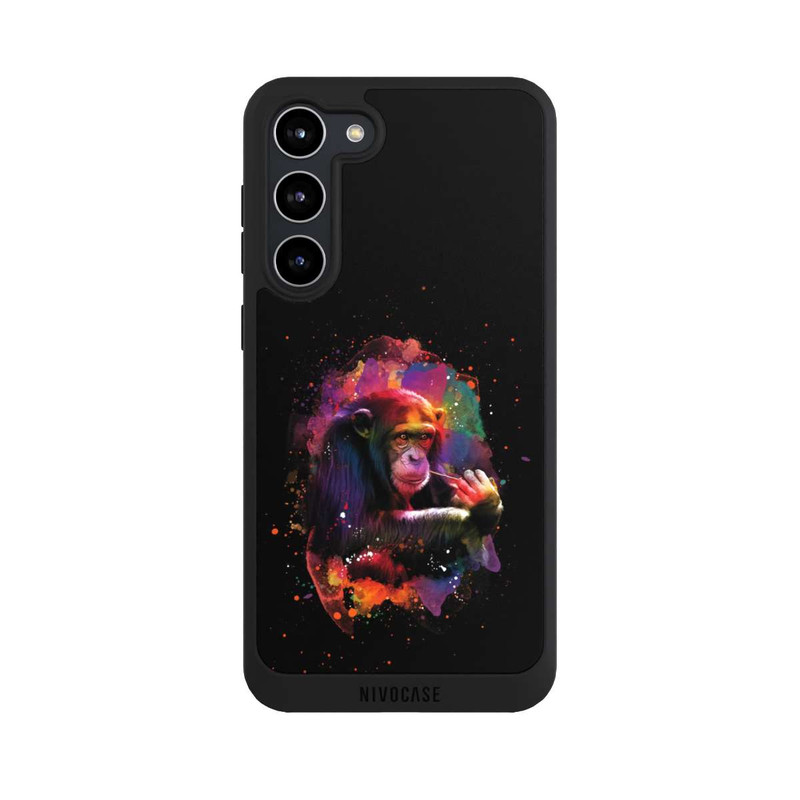 Galaxy S23 + NIVOpure Affe Colorful Sprayart