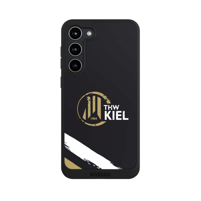 Galaxy S23 + NIVOpure THW Kiel Logo und Streifen Gold