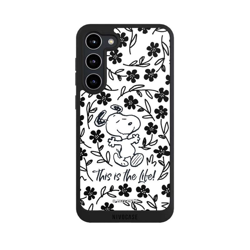 Galaxy S23 + NIVOpure Snoopy schwarz und weiß This Is The Life