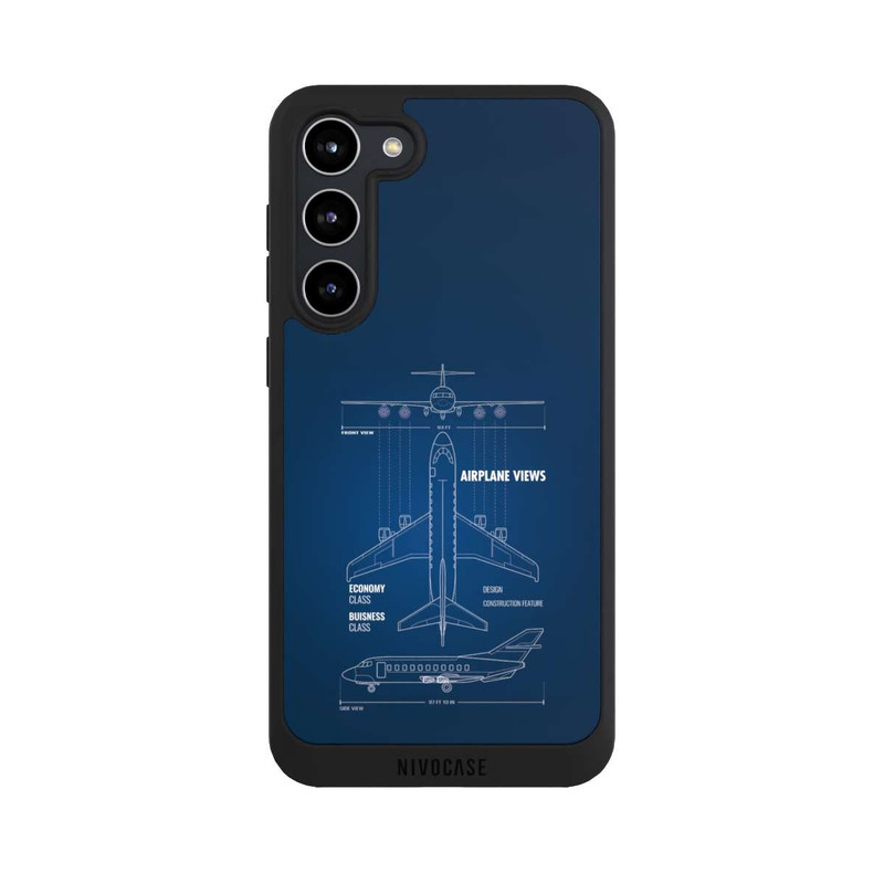 Galaxy S23 + NIVOpure Flugzeug-Wireframe