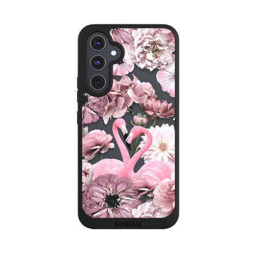 Samsung Galaxy A54 5G NIVOpure Flamants roses en motif de fleurs