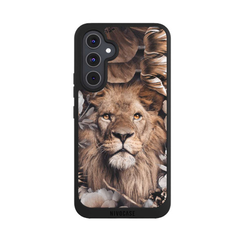 Samsung Galaxy A54 5G NIVOpure Löwe Blumenrahmen Beige