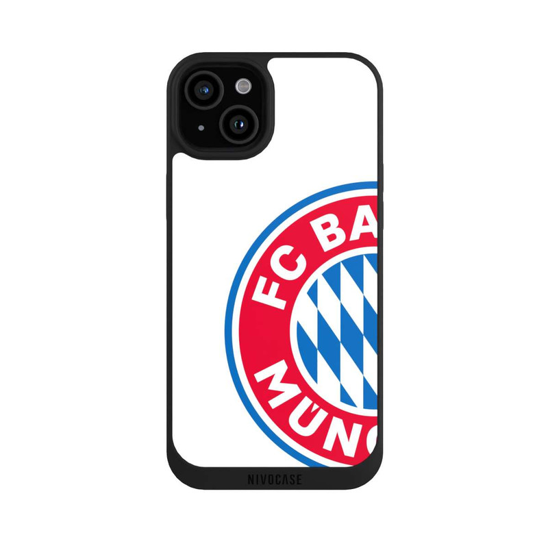 iPhone 15 Plus NIVOpure Großes FCB Logo Weiß