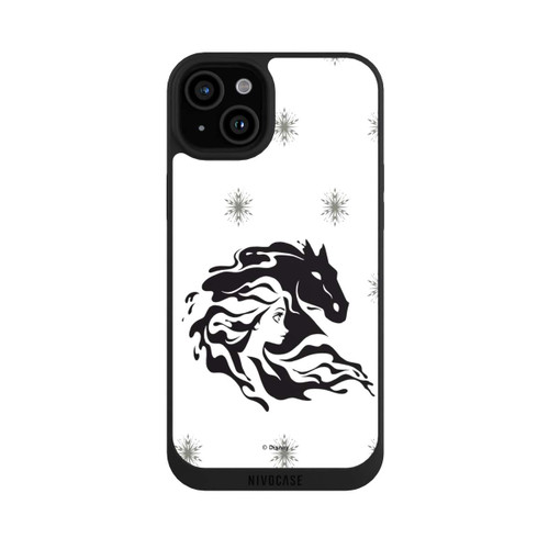 Apple iPhone 15 Plus NIVOpure Elsa Nokk la Reine des Neiges 2 Noir et Blanc
