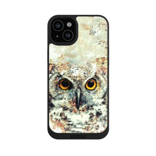 Apple iPhone 15 Plus NIVOpure Hibou aquarelle