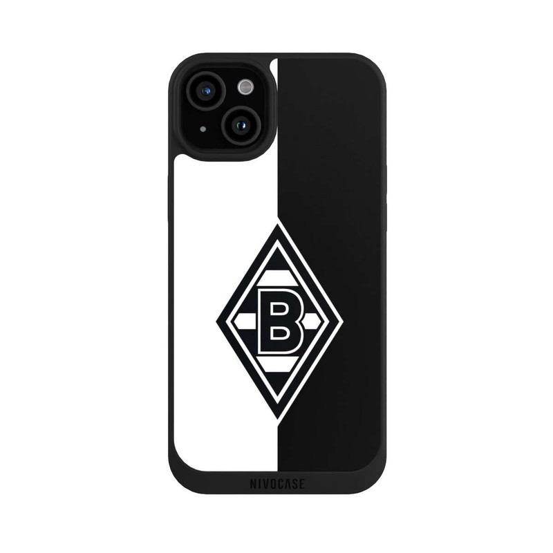 iPhone 15 Plus NIVOpure Borussia Raute Schwarz-Weiss