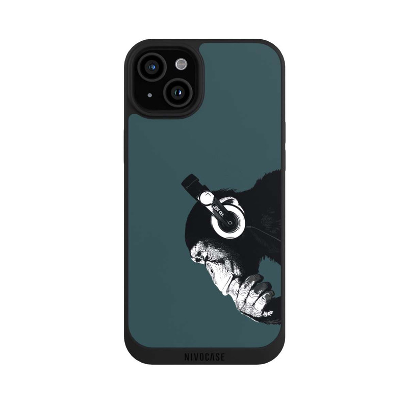 iPhone 15 Plus NIVOpure Denkender Affe Blau