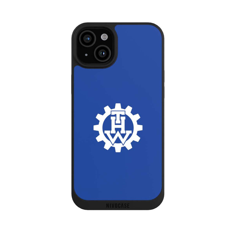 iPhone 15 Plus NIVOpure THW Logo Blau