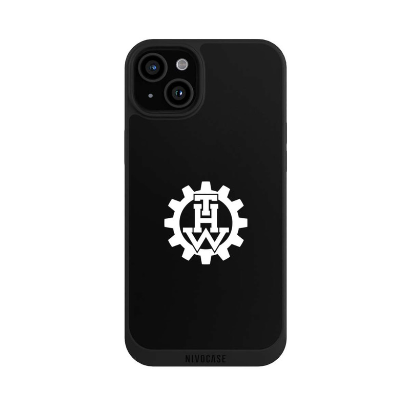 iPhone 15 Plus NIVOpure THW Logo Schwarz