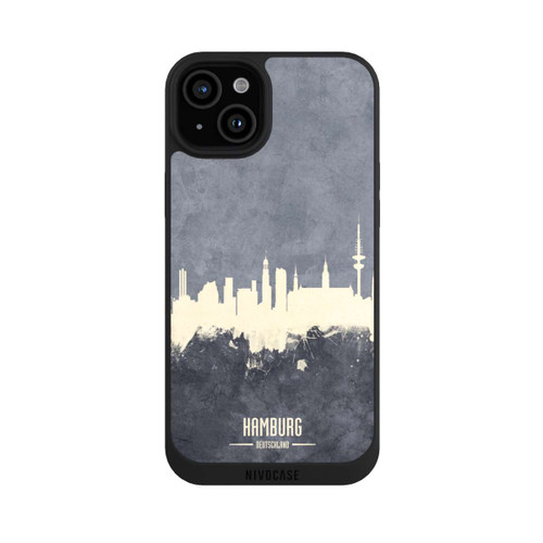 Apple iPhone 15 Plus NIVOpure Hamburg Skyline Grau