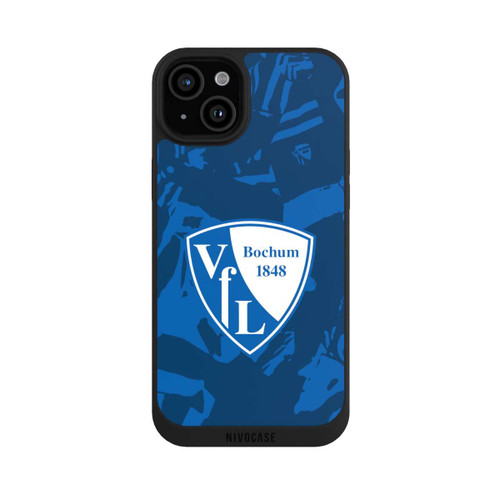 Apple iPhone 15 Plus NIVOpure VfL Bochum Blaues Muster