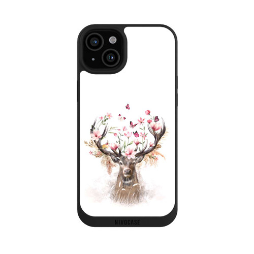 Apple iPhone 15 Plus NIVOpure Hirsch Blumen Geweih