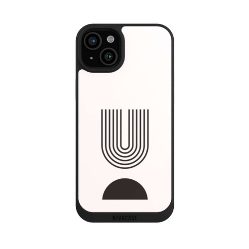Apple iPhone 15 Plus NIVOpure Moderne Kunst Schwarze Linien