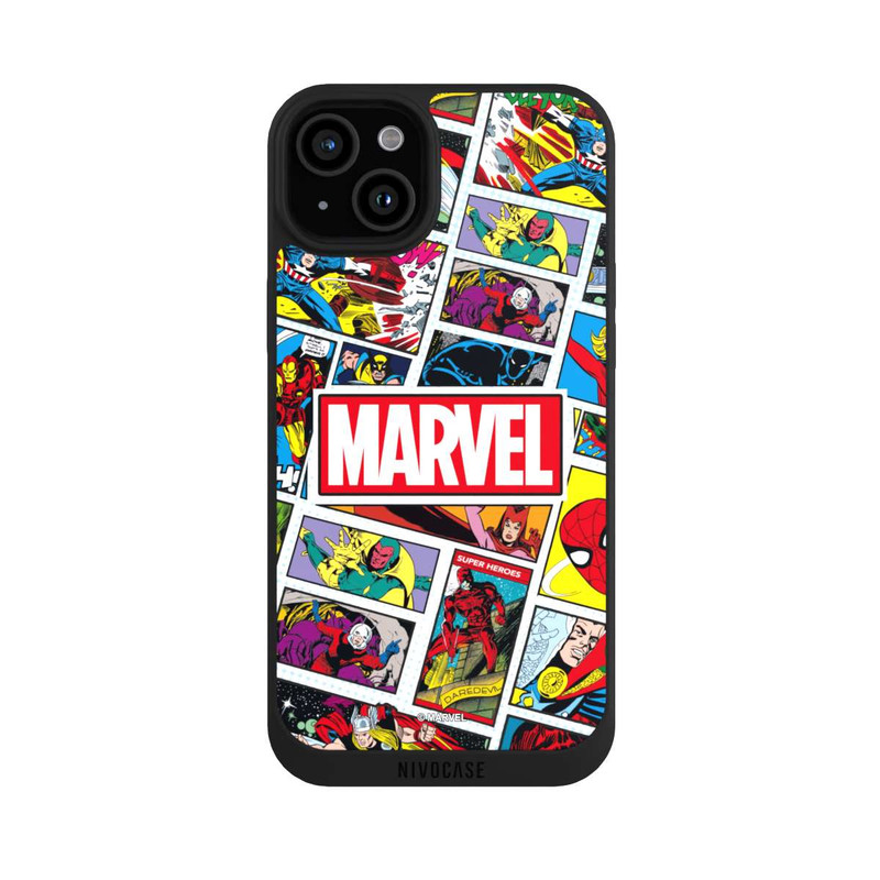 iPhone 15 Plus NIVOpure Marvel Comic Pattern