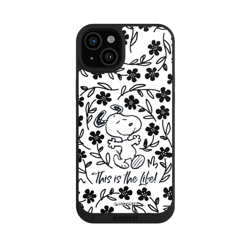 iPhone 15 Plus NIVOpure Snoopy This Is The Life Noir & Blanc