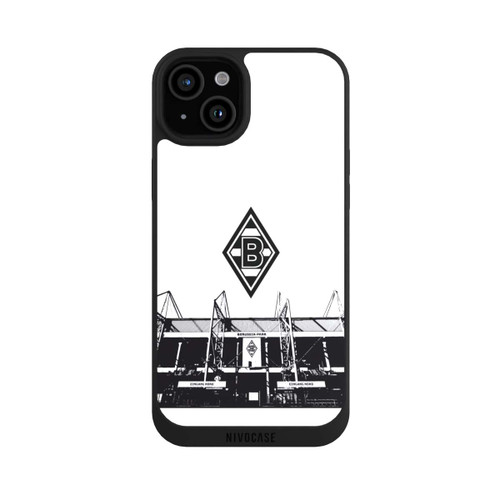 Apple iPhone 15 Plus NIVOpure Borussia-Park Schwarz und Weiß