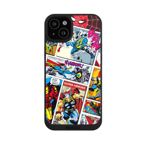 Apple iPhone 15 Plus NIVOpure Marvel Retro Comic Blue