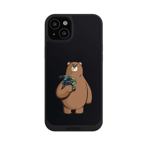 Apple iPhone 15 Plus NIVOpure Der Bär mit dem Helm Schwarz