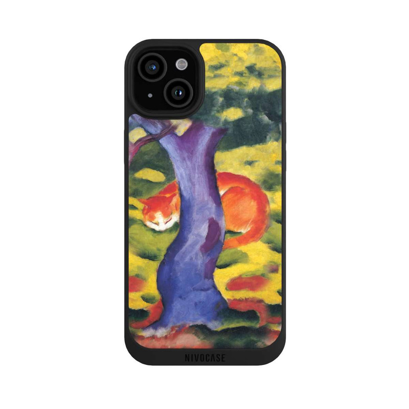 iPhone 15 Plus NIVOpure Katze hinter Einem Baum von Franz Marc