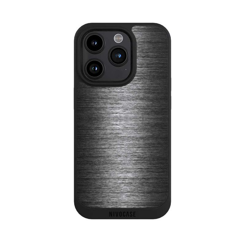 iPhone 15 Pro NIVOpure Metal Look - Anthrazit