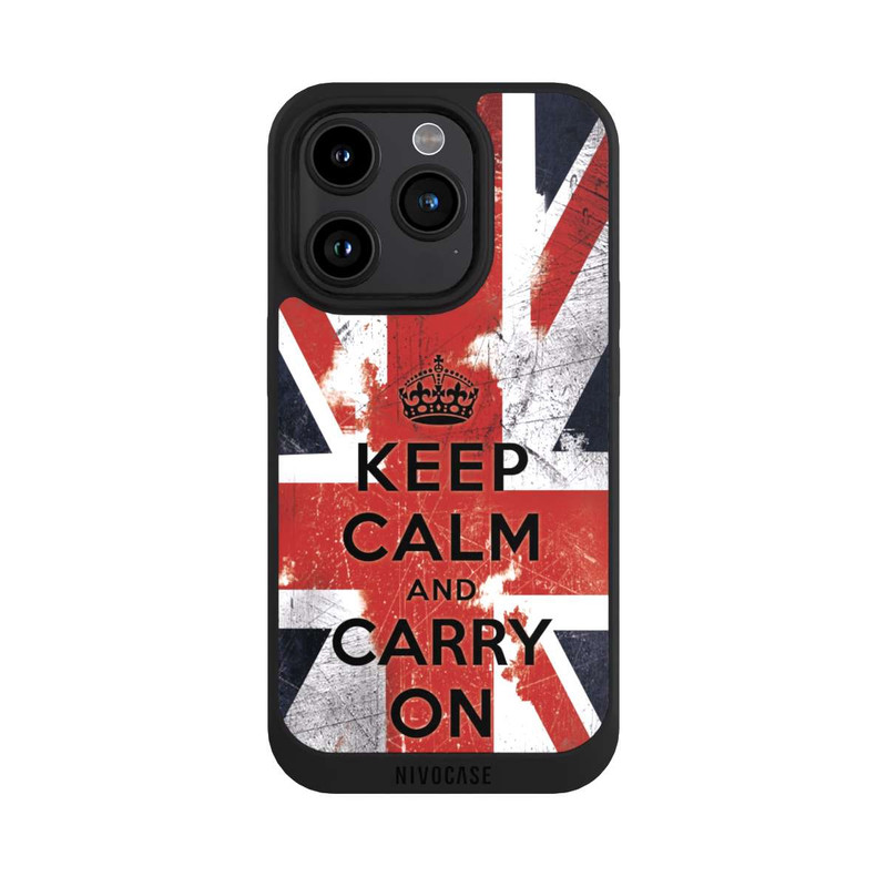 iPhone 15 Pro NIVOpure Keep Calm and Carry on - Anglais