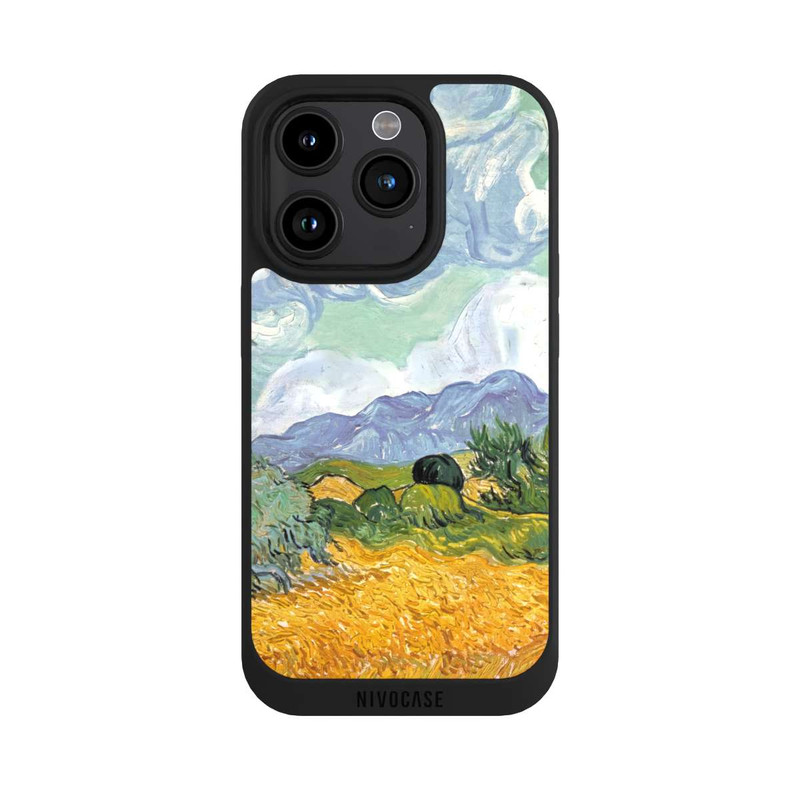 iPhone 15 Pro NIVOpure Weizenfeld mit Zypressen