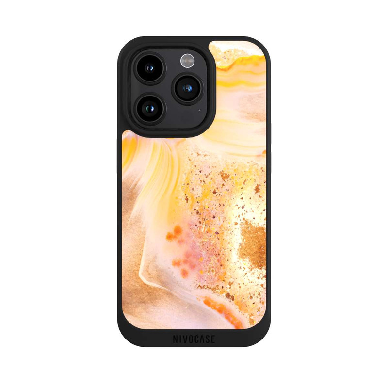 iPhone 15 Pro NIVOpure Marbre Orange Scintillant