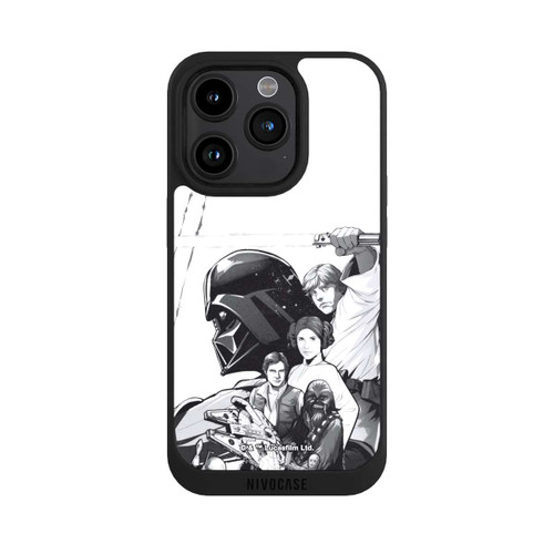 Apple iPhone 15 Pro NIVOpure Personnages StarWars - Noir et Blanc