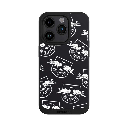 Apple iPhone 15 Pro NIVOpure Logos RB Leipzig Weiß auf Schwarz