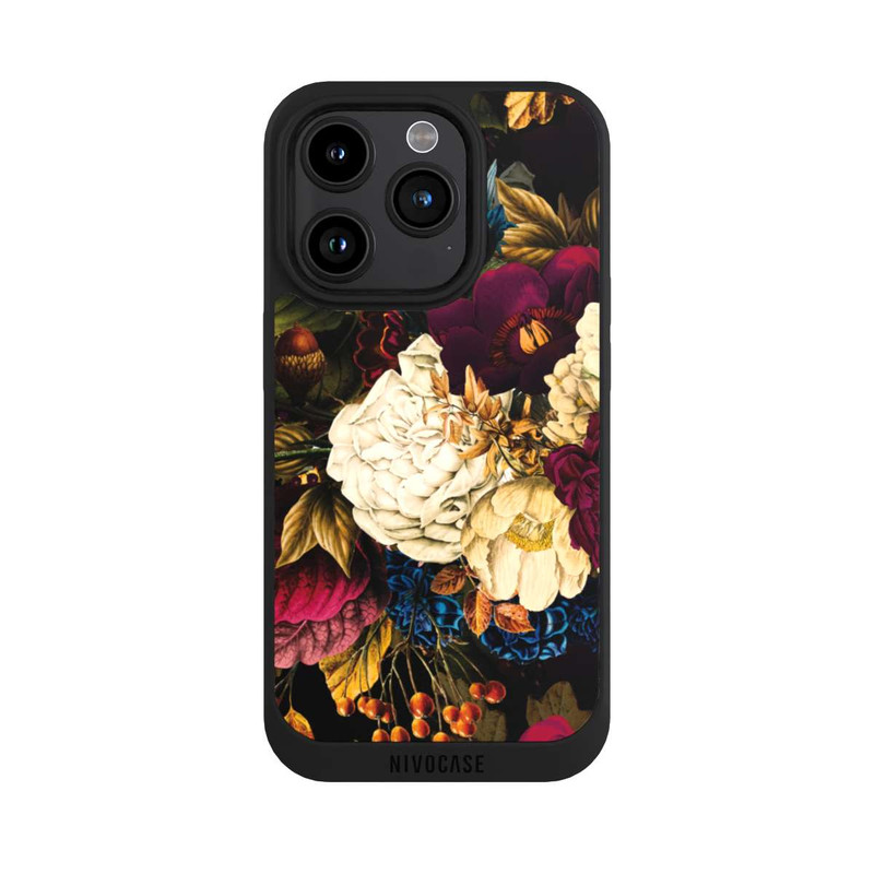 iPhone 15 Pro NIVOpure Fleurs vintage sombres