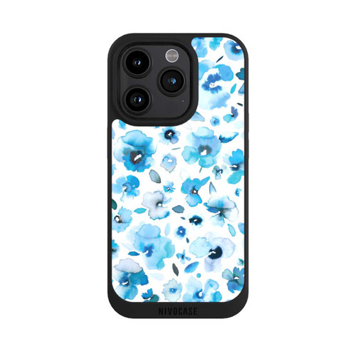 Apple iPhone 15 Pro NIVOpure Blue Tropical Flowers