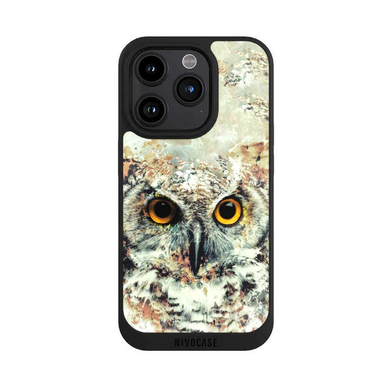 iPhone 15 Pro NIVOpure Hibou aquarelle