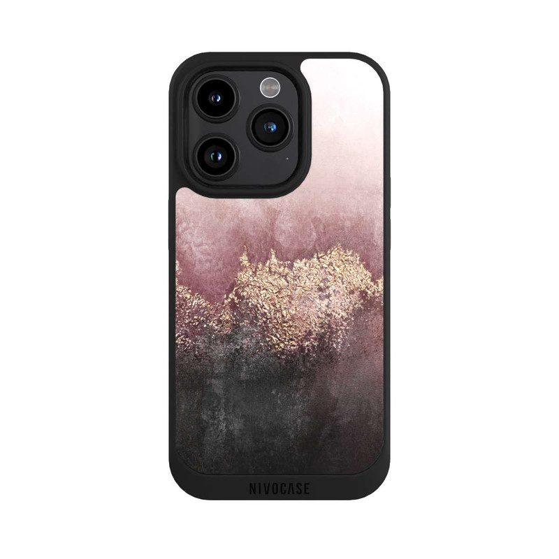 iPhone 15 Pro NIVOpure Rosa Himmelsstaub Golddruck