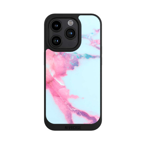 Apple iPhone 15 Pro NIVOpure Light Blue Iridescent Vein Marble