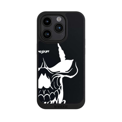 Apple iPhone 15 Pro NIVOpure Schädel Groß Schwarz/Weiß