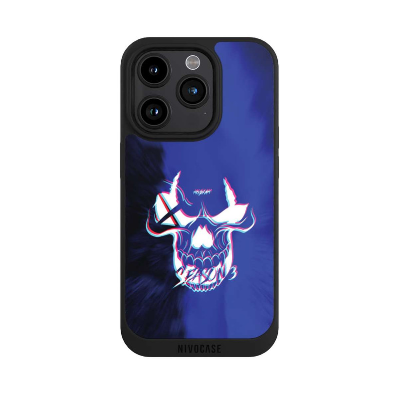 iPhone 15 Pro NIVOpure Crâne bleu