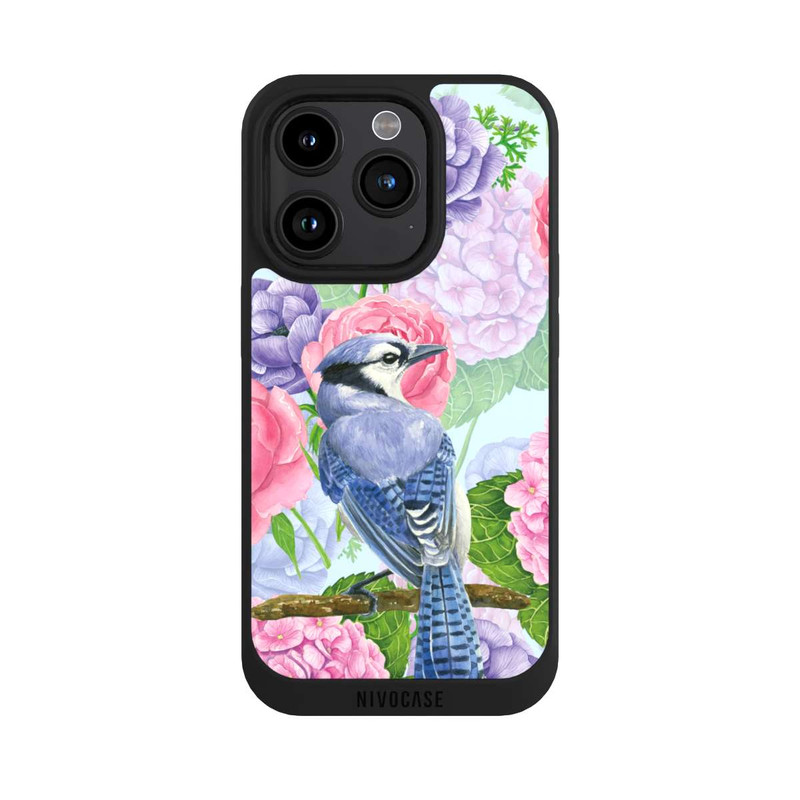 iPhone 15 Pro NIVOpure Geai bleu & fleurs
