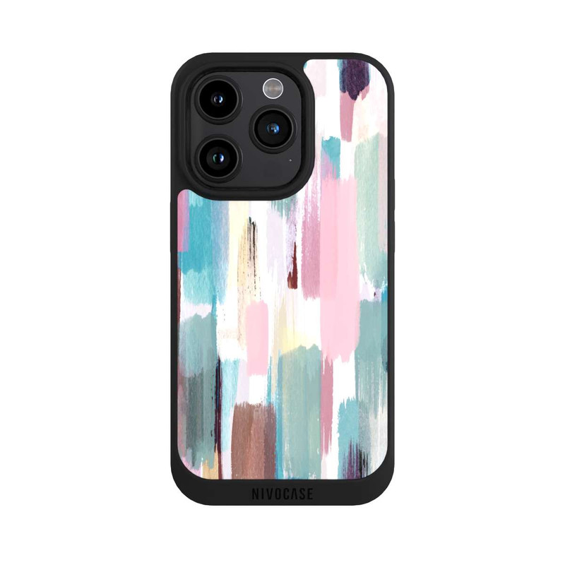 iPhone 15 Pro NIVOpure Abstrakte Pinselstriche in Pastelltönen
