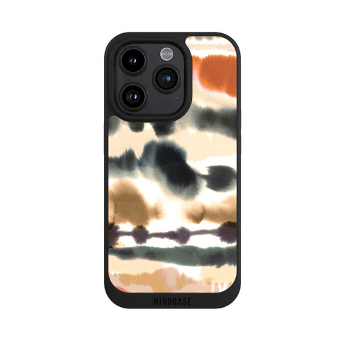 Apple iPhone 15 Pro NIVOpure Lignes d'aquarelle nautique douces orange