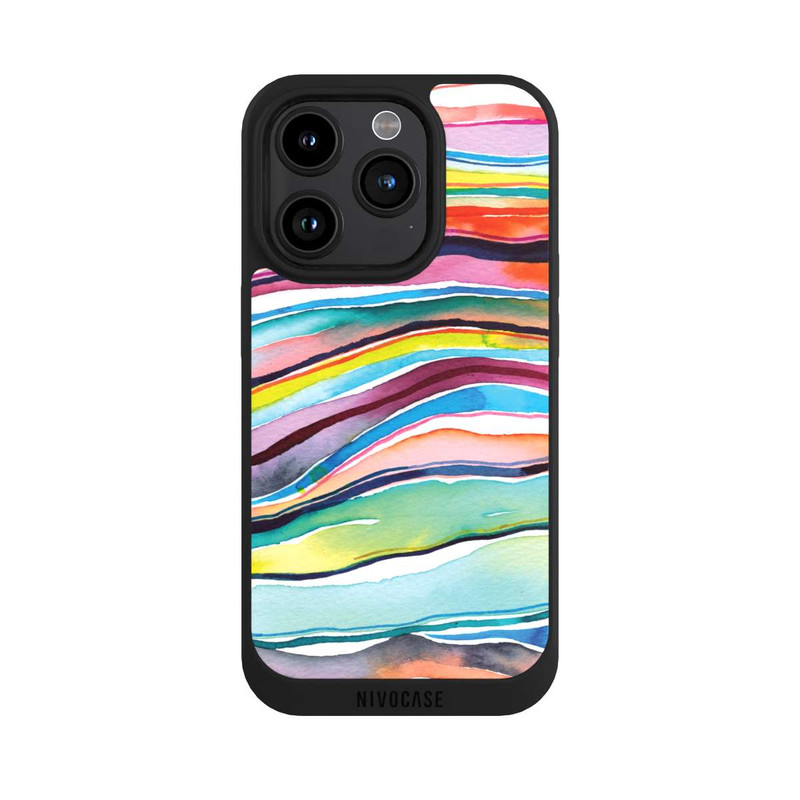 iPhone 15 Pro NIVOpure Couches d'agate aquarelle