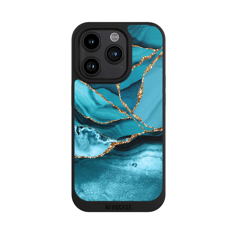 iPhone 15 Pro NIVOpure Marbre Bleu Glacier