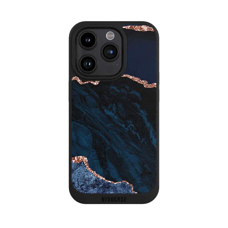 iPhone 15 Pro NIVOpure Nacht Blau Marmor Landschaft