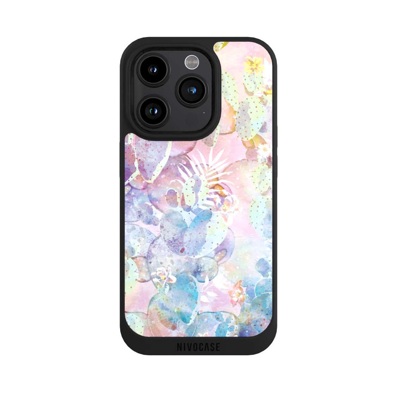 iPhone 15 Pro NIVOpure Aquarell Blühende Kakteen