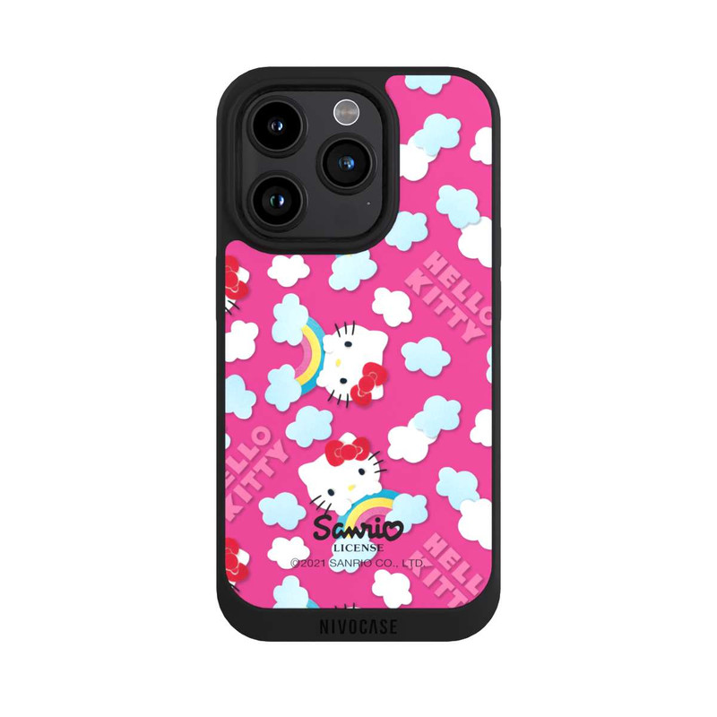 iPhone 15 Pro NIVOpure Motif arc-en-ciel Hello Kitty
