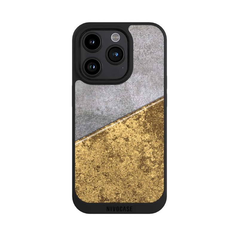 iPhone 15 Pro NIVOpure Concrete and Gold look